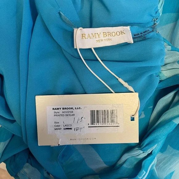 NWT Ramy Brooke Skylar Floral Twisted Halter Top - Summer Blouse - Picture 5 of 5